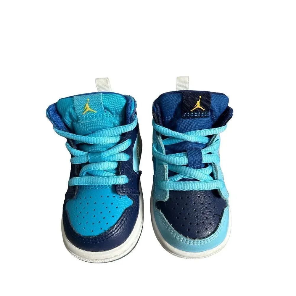 Nike Air Jordan 1 Mid TD 'Fly' BV8175-400 Blue Void/Team Royal/Blue Size 4c